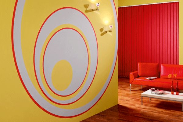 Wandgestaltung mit Spiralmotiv